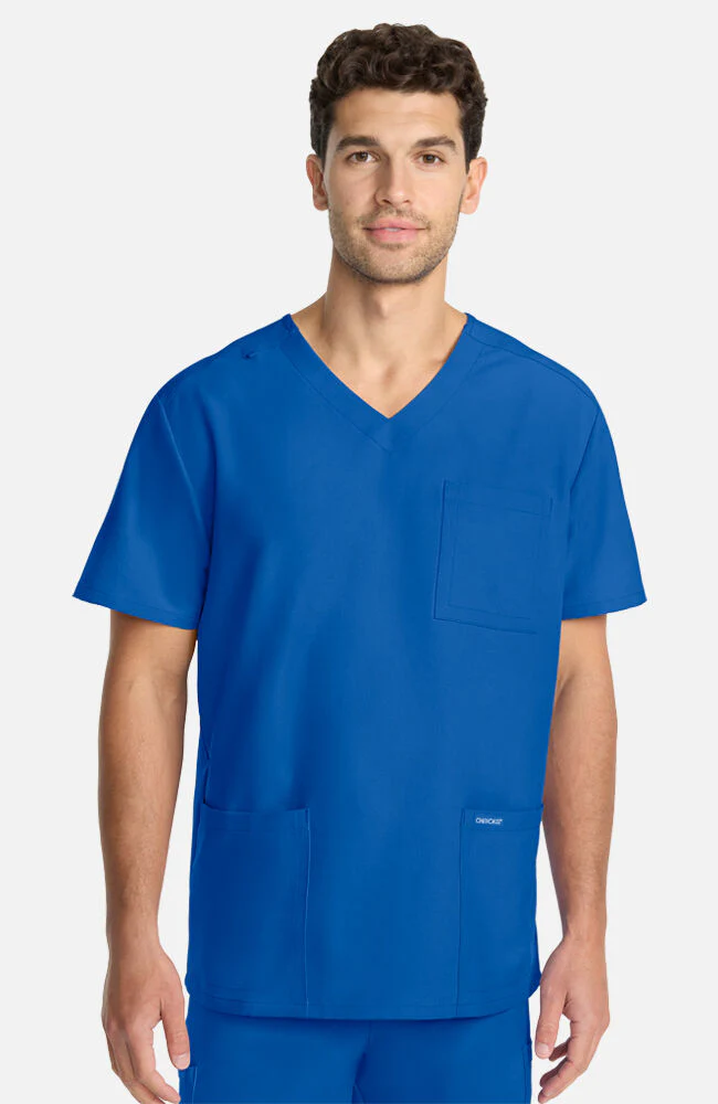 Men's 3-Pocket V-Neck Scrub Top
