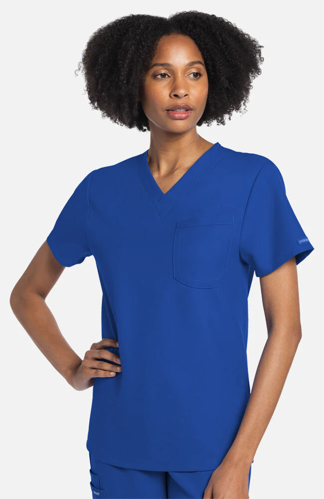 Unisex Tuck-In 1-Pocket V-Neck Scrub Top