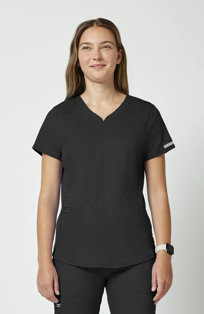 Women's 2-Pocket Sweetheart V-Neck Scrub Top