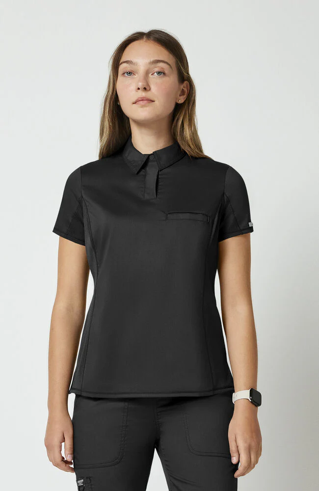 Women's Snap Front Polo Scrub Top