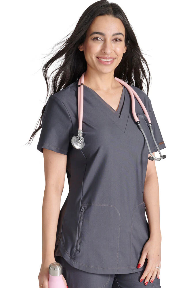 Women's Power Mesh V-Neck Scrub Top