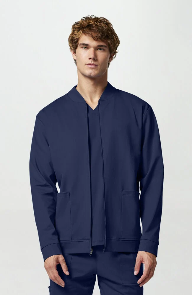 Men's Zip Front Warm-Up Scrub Jacket