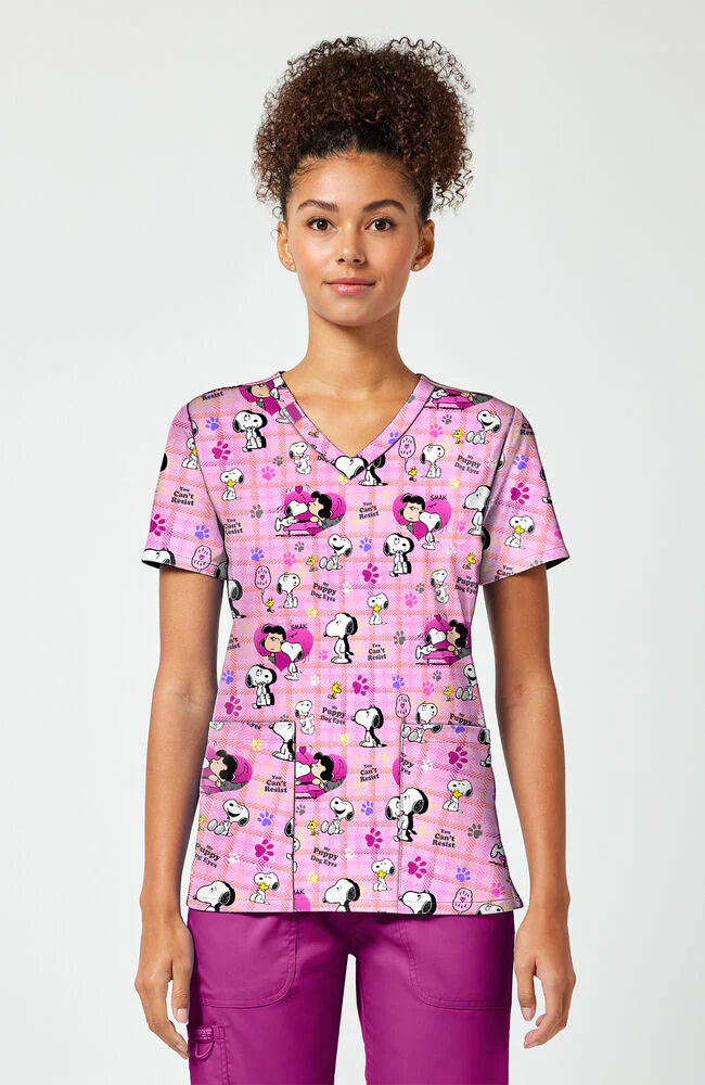 Women's Snoopy Eyes Peanuts Print Top