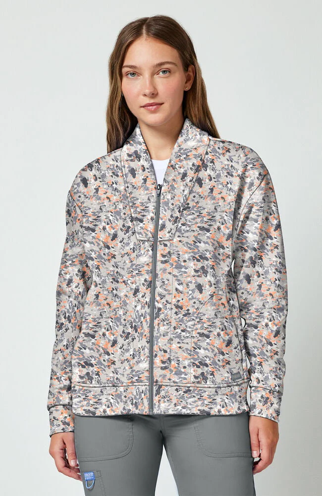 Women's Warm-Up Softest Skin Print Scrub Jacket