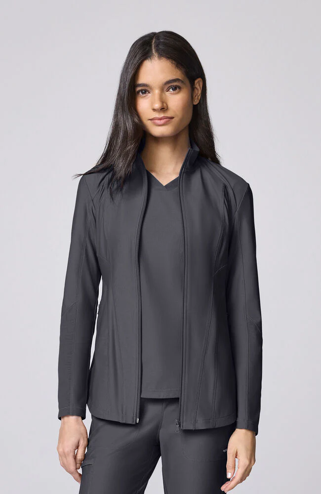 Women's Mesh Zip Front Scrub Jacket