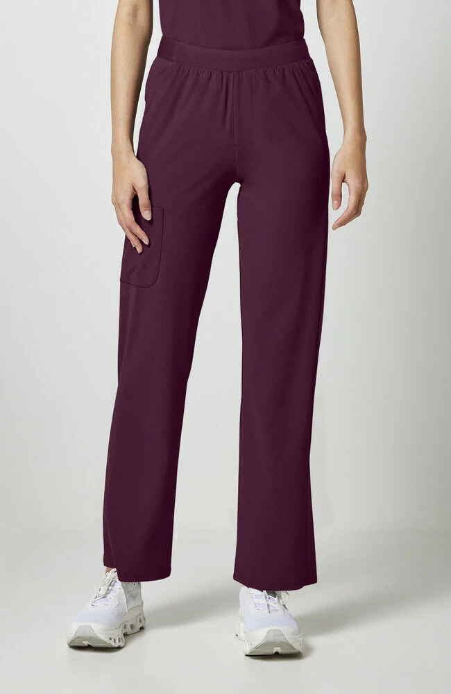 Women's 4-Pocket Interior Drawstring Straight Leg Scrub Pant