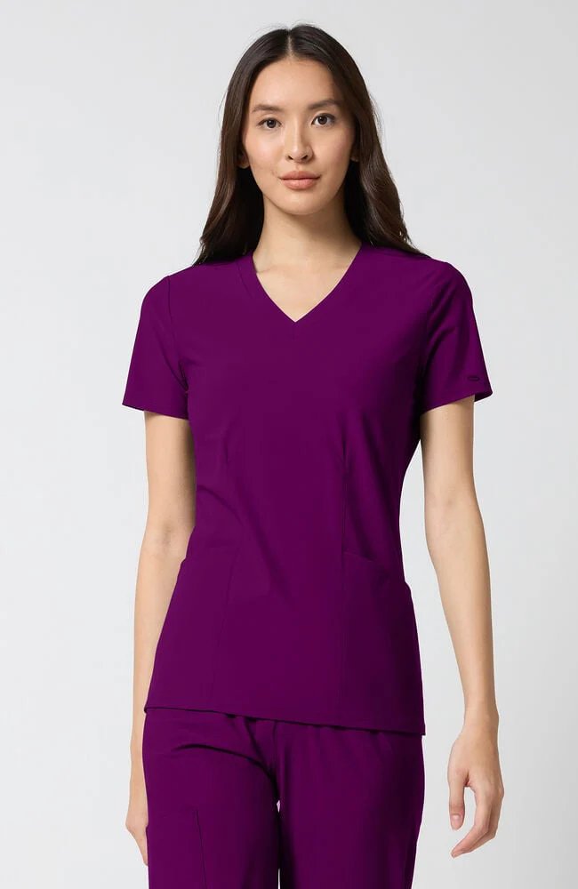 Women's Shaped 2-Pocket V-Neck Scrub Top
