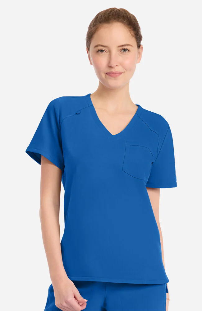 Women's Tuck-In Curved V-Neck Scrub Top