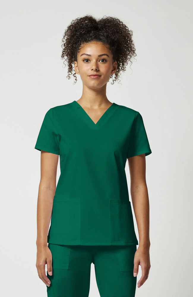 Women's Banded V-Neck Scrub Top