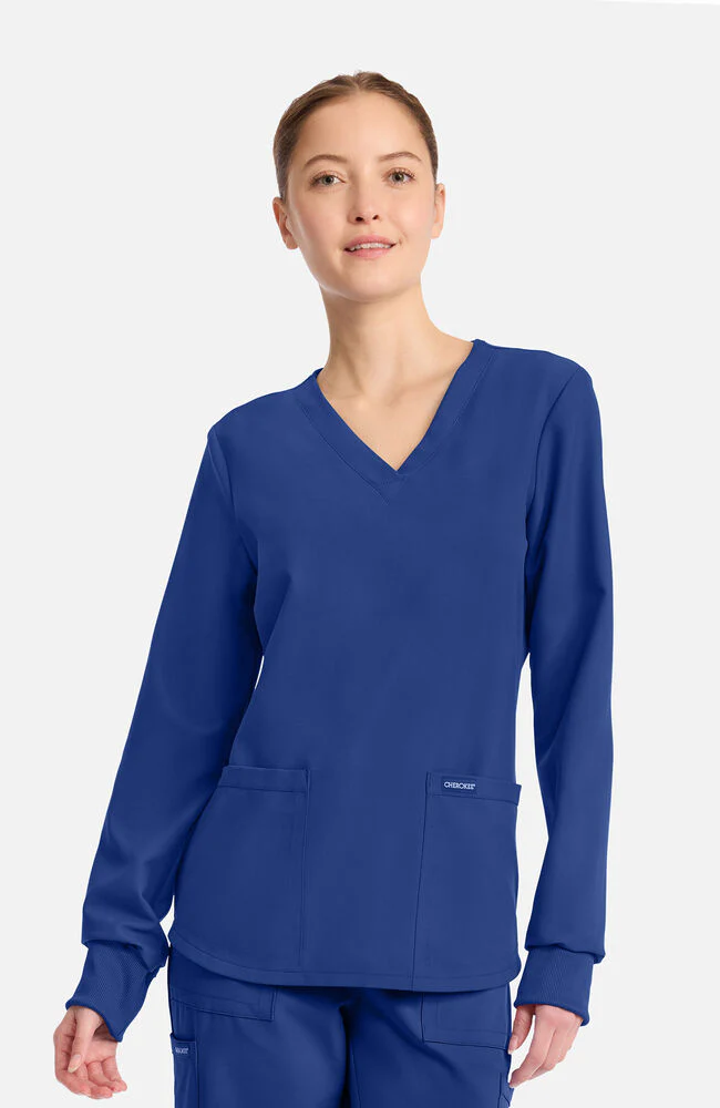 Women's 2-Pocket Long Sleeve Scrub Top