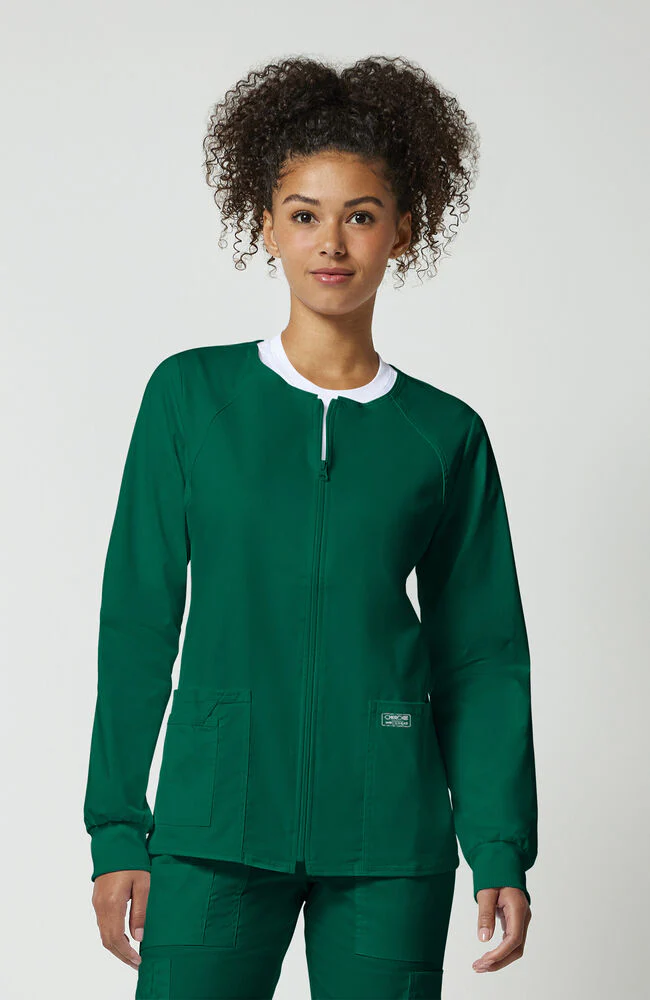 Women's Warm Up Solid Scrub Jacket