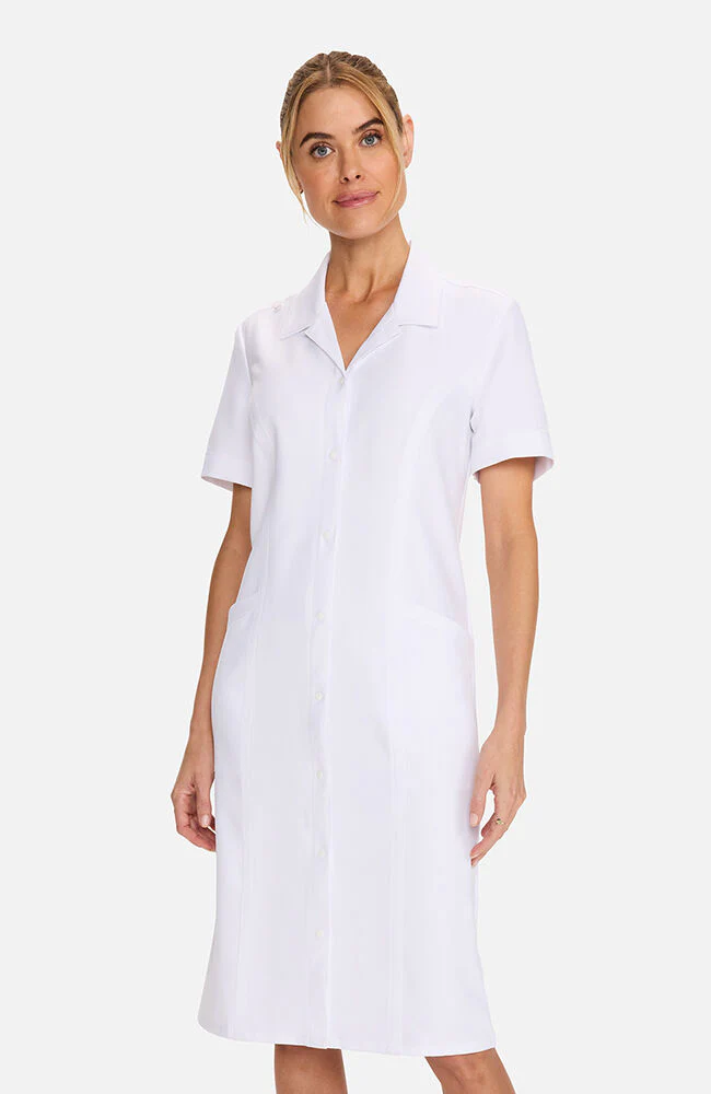 Women's 2-Pocket Snap Front Scrub Dress
