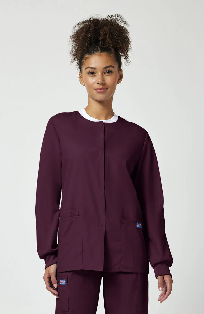 Women's Snap Front Scrub Jacket