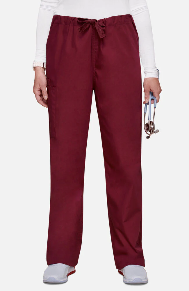 Unisex Drawstring 2-Pocket Cargo Scrub Pant