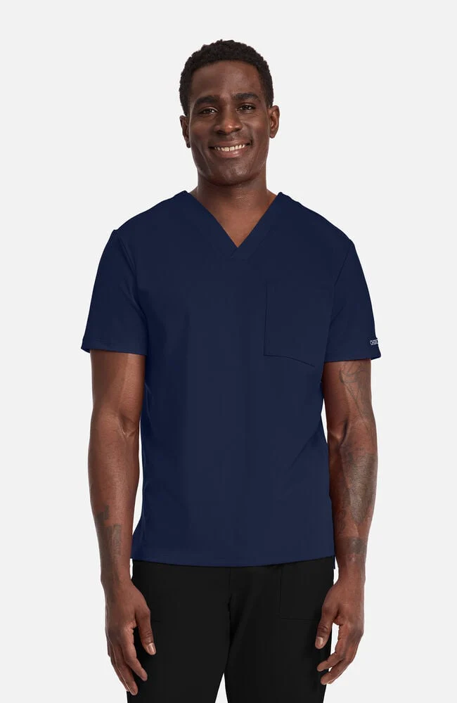 Men's Tuck-In Chest Pocket V-Neck Scrub Top