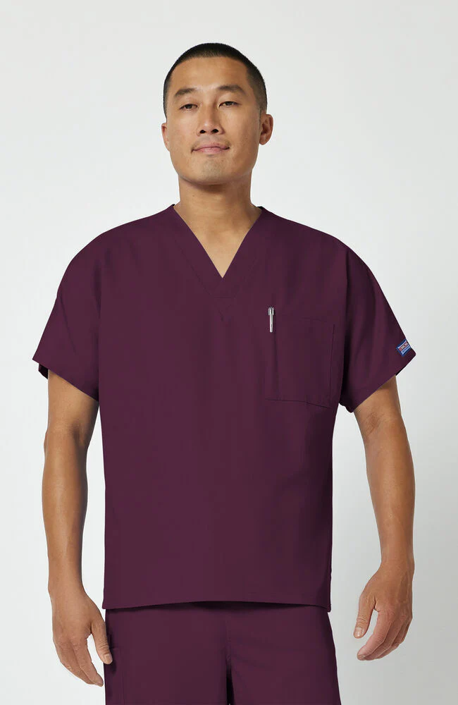 Unisex V-Neck 1-Pocket Scrub Top