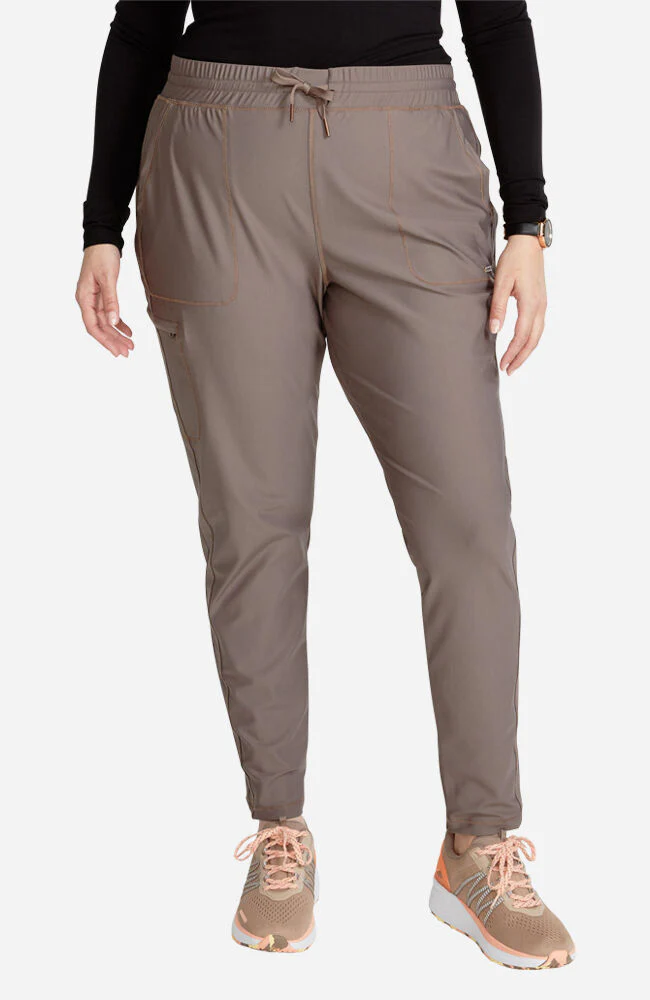 Women's Mid Rise Tapered Leg Drawstring Scrub Pant