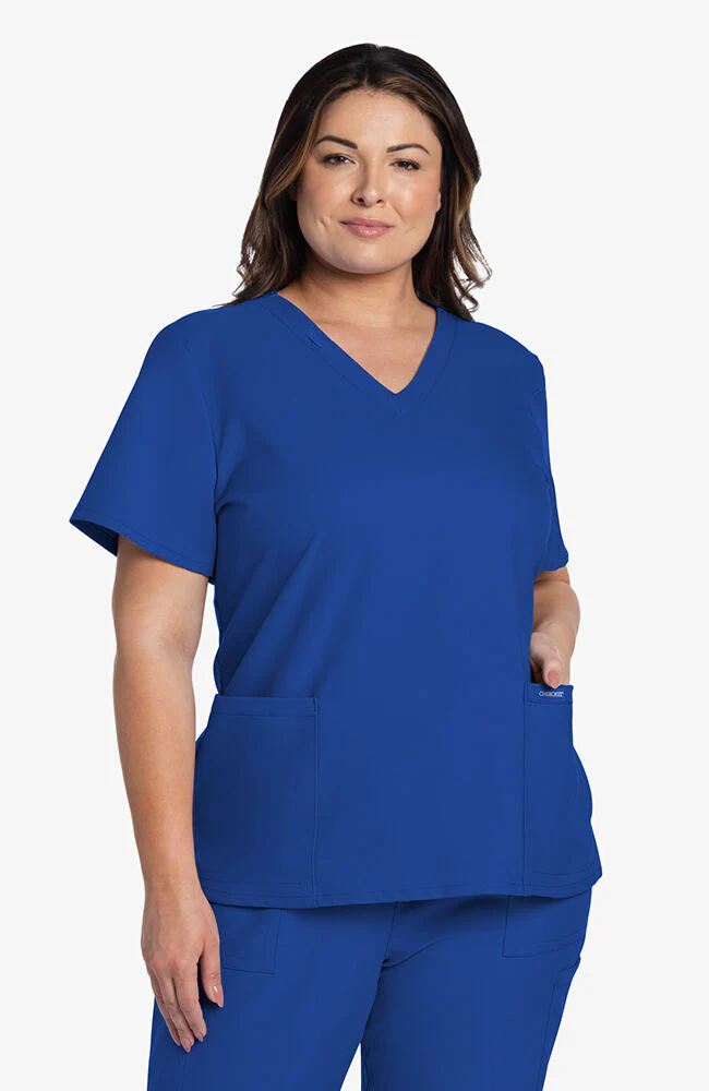 Women's Rounded V-Neck Scrub Top