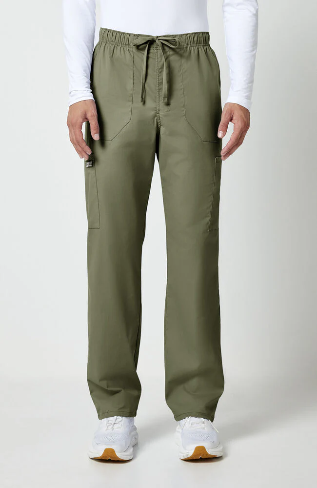 Men's Zip Fly Drawstring Scrub Pant
