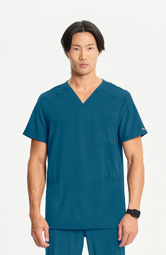 Men's Stretch V-Neck Scrub Top