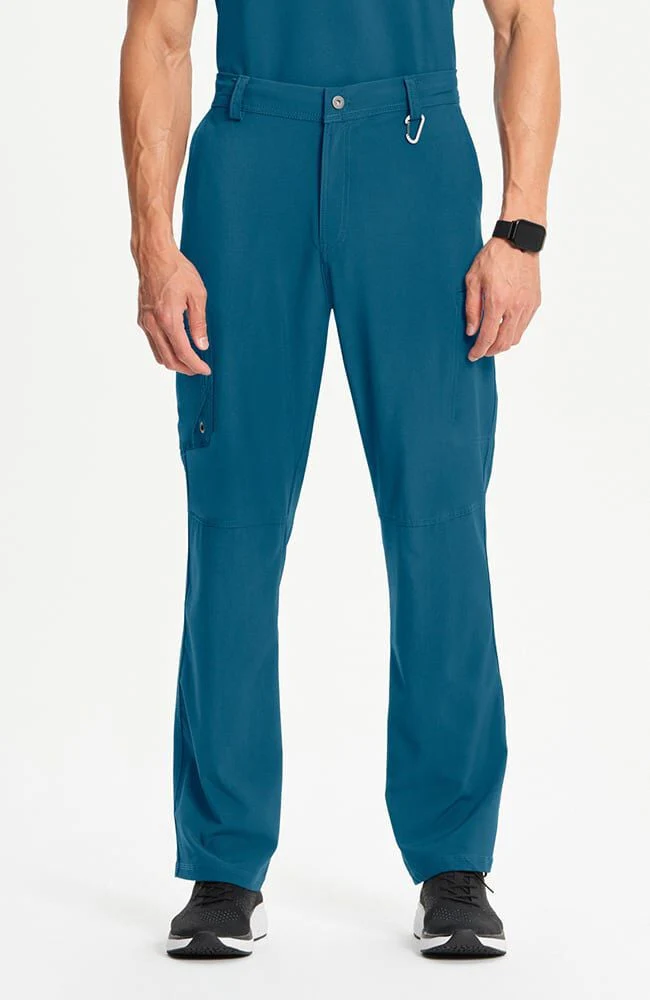 Men's Zip Fly 6-Pocket Cargo Scrub Pant