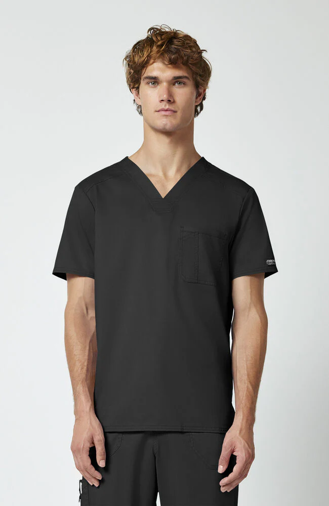 Men's Chest Pocket V-Neck Scrub Top
