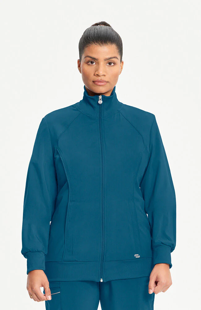 Women's Zip Front Warm Up Scrub Jacket