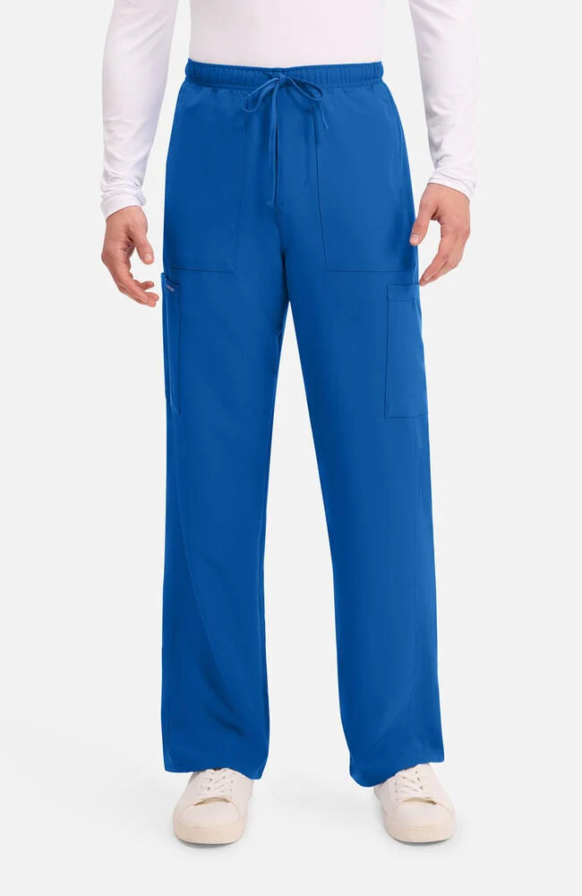 Men's Zip Fly Cargo Straight Leg Scrub Pant